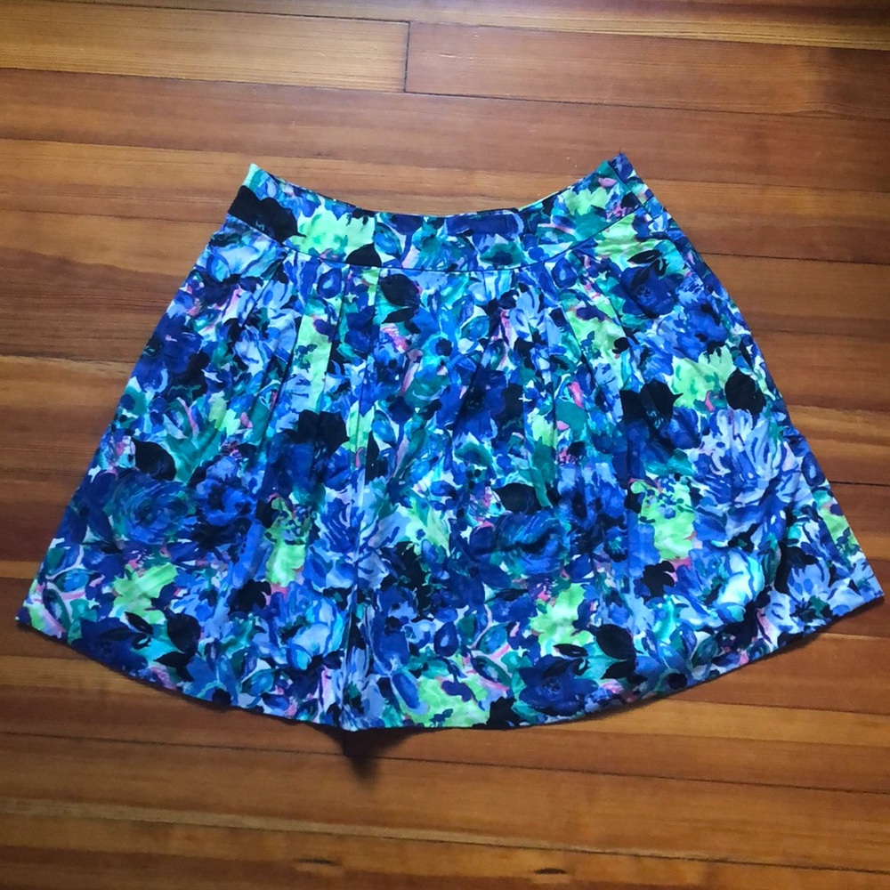 Floral Print High Waist Skirt